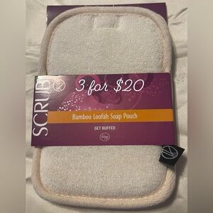 Scrub Bamboo Loofah Soap Pouch NWT 3itemsfor$20